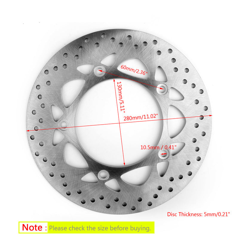 リアブレーキディスクローター 280mm MD9143D ヤマハ T-Max 530 XP500 XP530 2012-2017 汎用