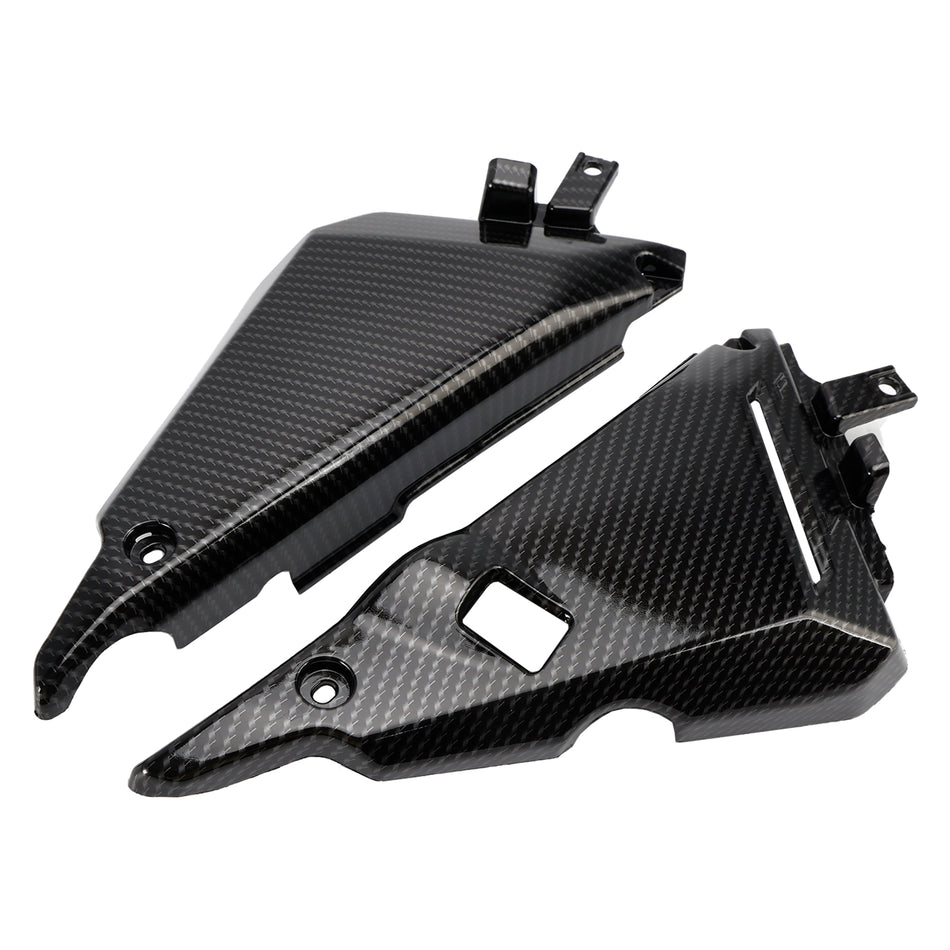 カーボンサイドフレームカバーパネルフェアリングカウル カワサキ Z650 Ninja 650 2017-2020 汎用