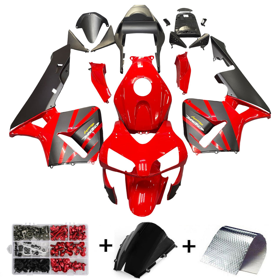 2003-2004 ホンダ CBR600RR Amotopart フェアリング ブラック&amp;レッド キット
