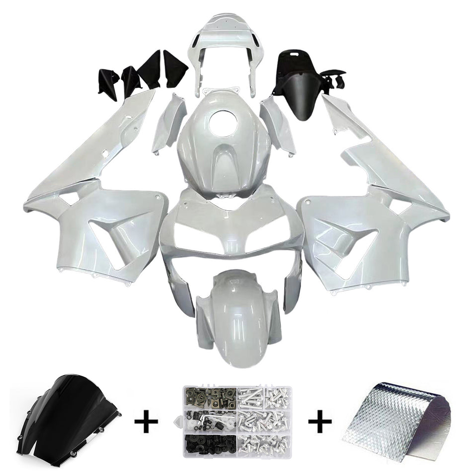 2003-2004 CBR600RR ボディワークフェアリング ホワイト ABS 射出成形プラスチックセット ジェネリック