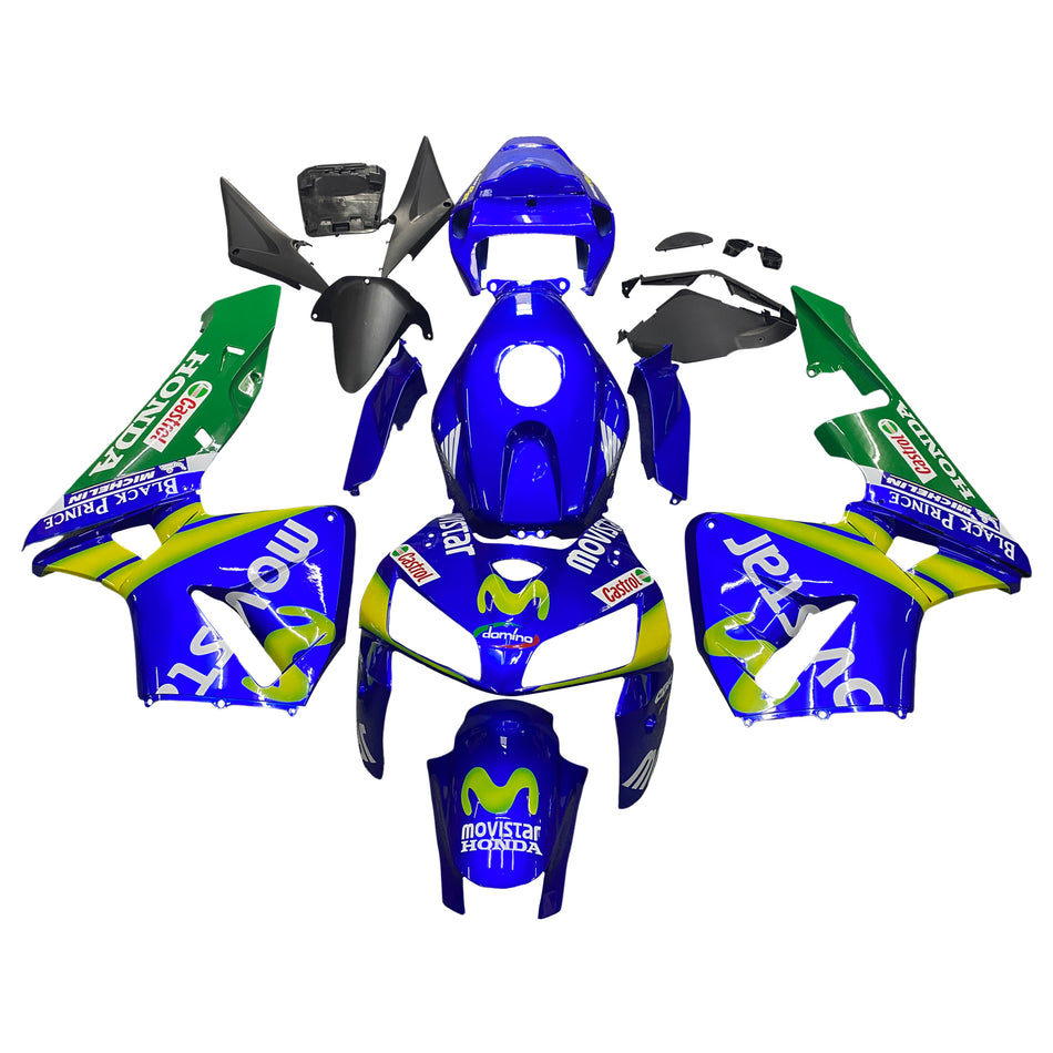 2005-2006 ホンダ CBR 600 RR ブルー &amp; グリーン モビスター レーシング フェアリング ジェネリック
