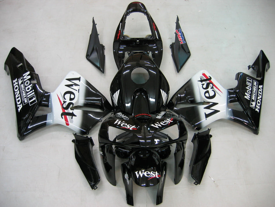 2005-2006 CBR600RR ボディワークフェアリング ブラック ABS 射出成形プラスチックセット ジェネリック