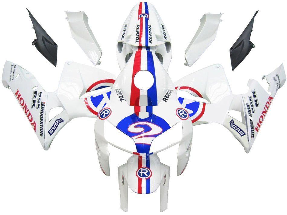 2005-2006 CBR600RR ボディワークフェアリング ホワイト ABS 射出成形プラスチックセット ジェネリック