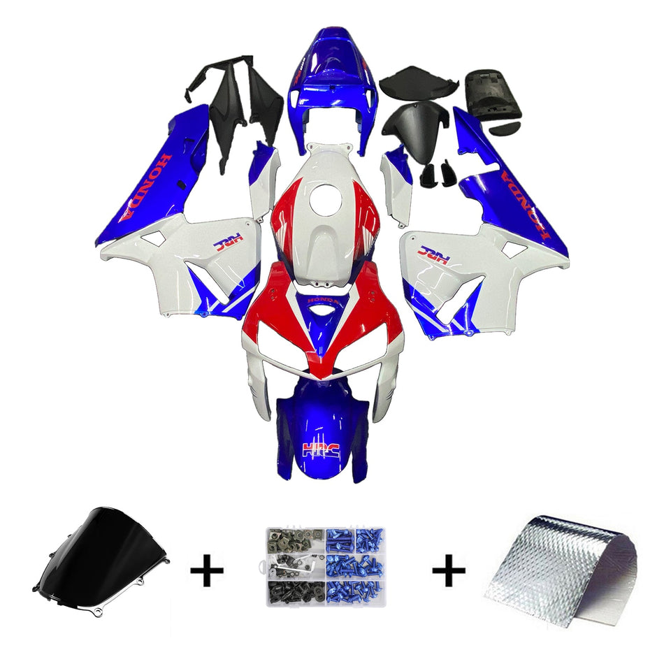 2005-2006 ホンダ CBR600 フェアリング ホワイト&amp;ブルー キット