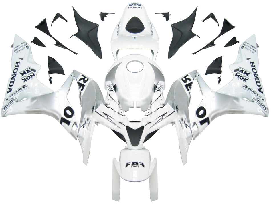 2007-2008 CBR600RR ボディワークフェアリング ホワイト ABS 射出成形プラスチックセット ジェネリック