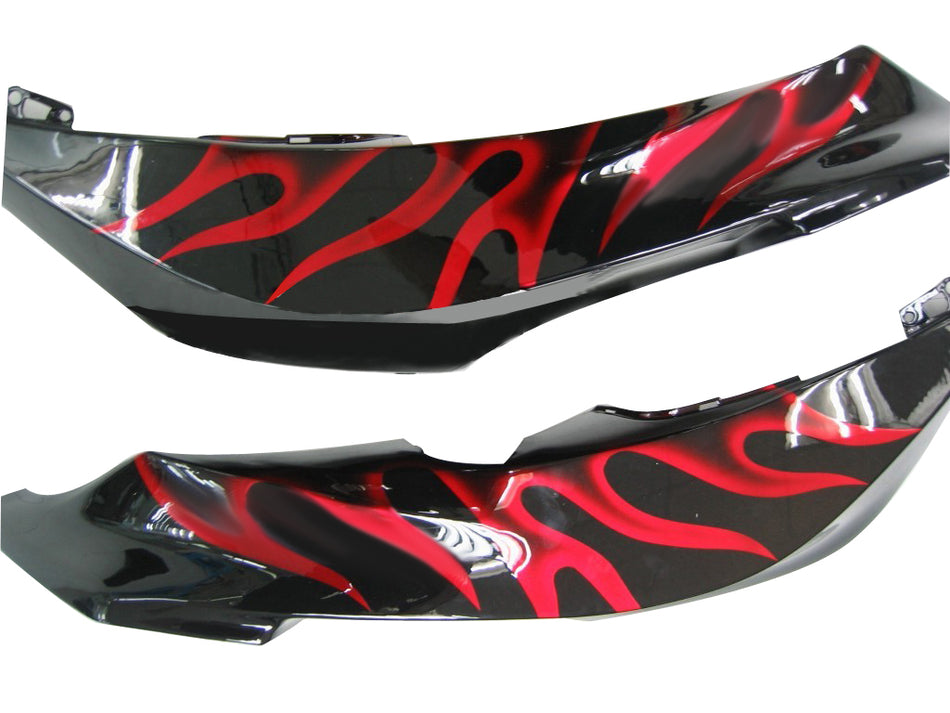2009-2012 ホンダ CBR 600 RR ブラック &レッド フレイム レーシング フェアリング ジェネリック