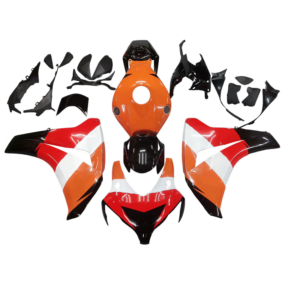 フェアリング 2008-2011 ホンダ CBR 1000 RR ブラック オレンジ レプソル レーシング ジェネリック
