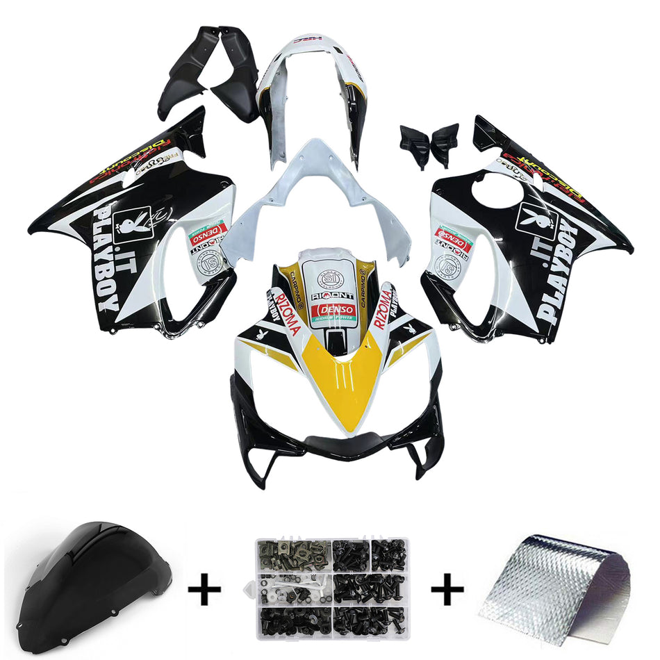 2004-2007 ホンダ CBR 600 F4i ブラック プレイボーイ レーシング フェアリング ジェネリック