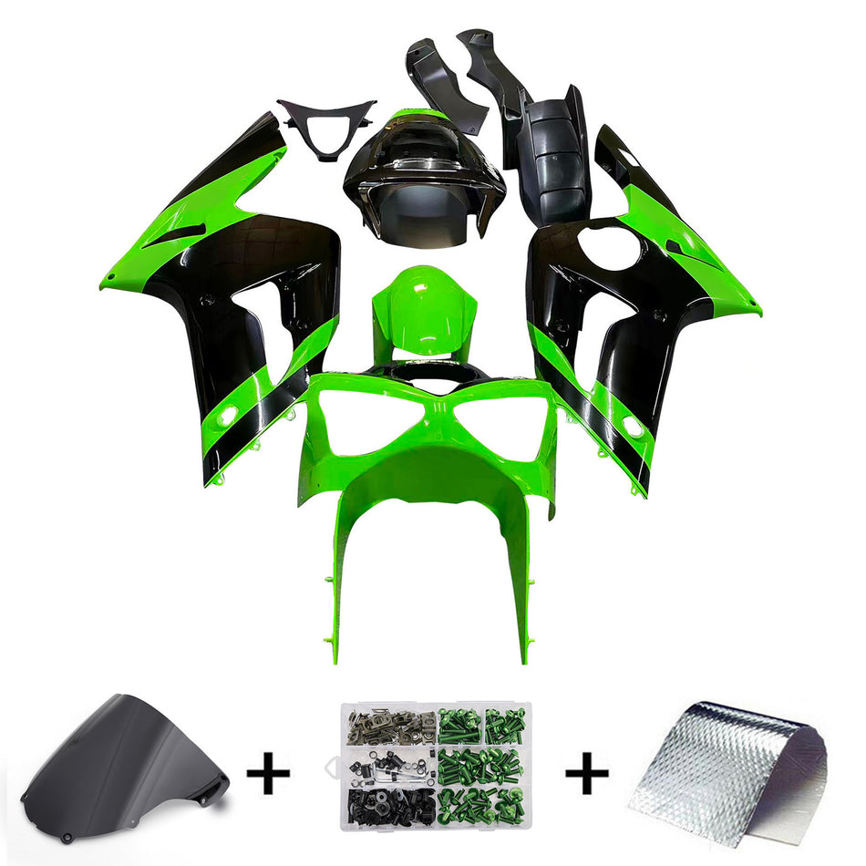 2003-2004 カワサキ ZX6R インジェクションフェアリングキット ボディワーク プラスチック ABS