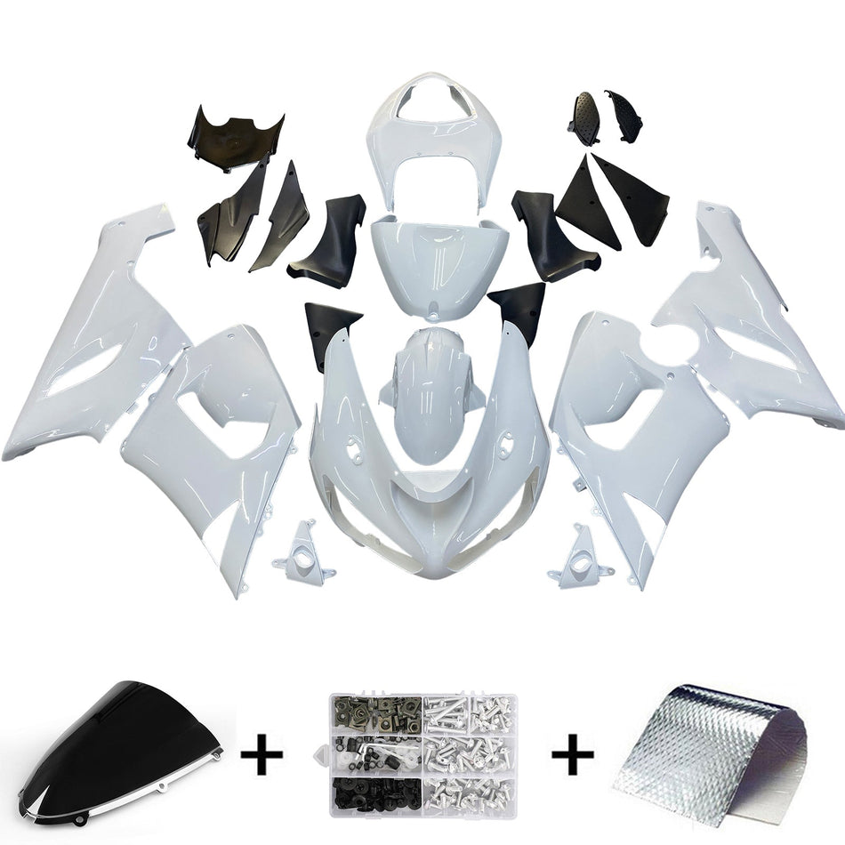 2005-2006 カワサキ ZX6R 636 Amotopart インジェクションフェアリングキット ボディワーク プラスチック ABS #101