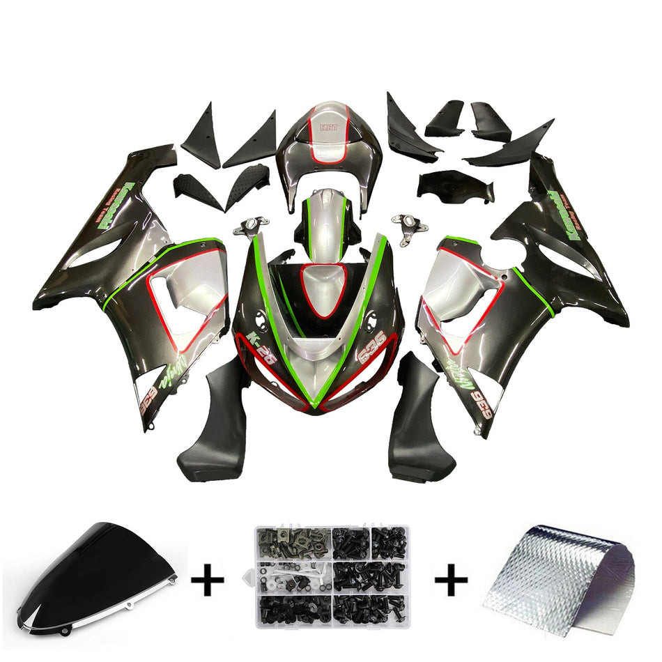 2005-2006 カワサキ ZX6R 636 Amotopart インジェクションフェアリングキット ボディワーク プラスチック ABS #103
