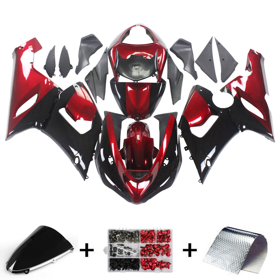 2005-2006 カワサキ ZX6R 636 Amotopart インジェクションフェアリングキット ボディワーク プラスチック ABS #117