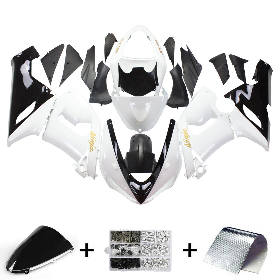 2005-2006 カワサキ ZX6R 636 Amotopart インジェクションフェアリングキット ボディワーク プラスチック ABS #137