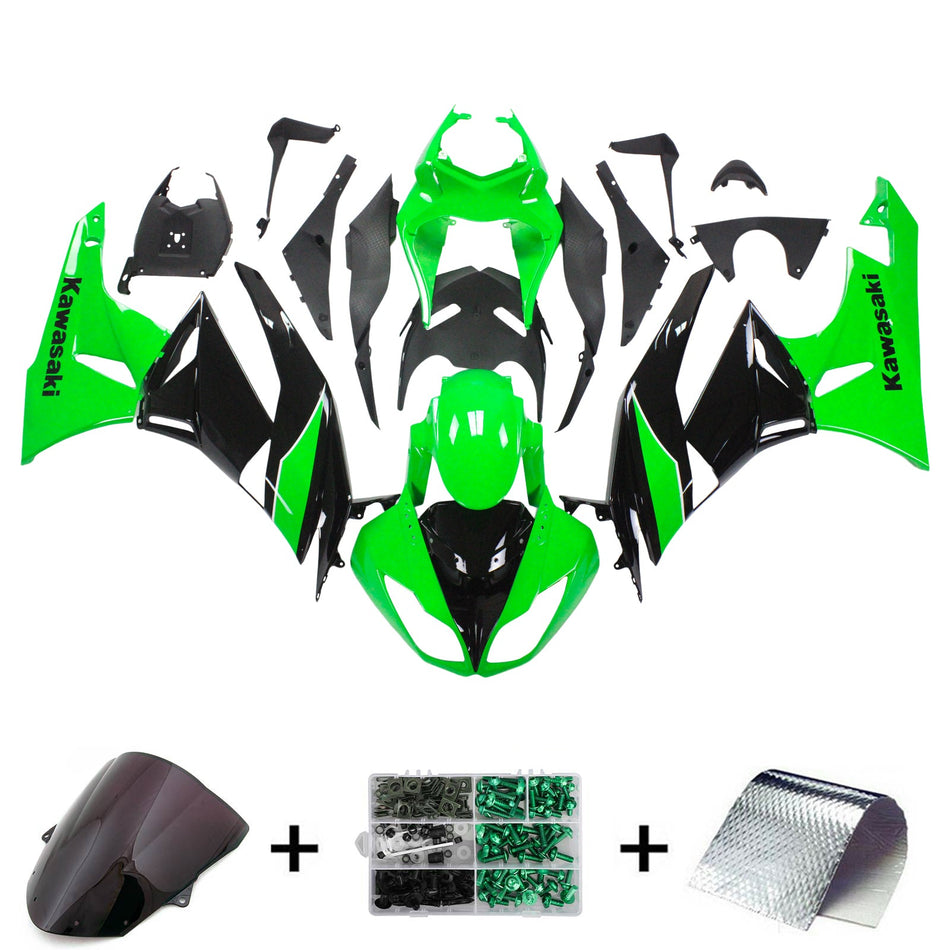 2009-2012 カワサキ ZX6R 636 Amotopart インジェクションフェアリングキット ボディワーク プラスチック ABS #104