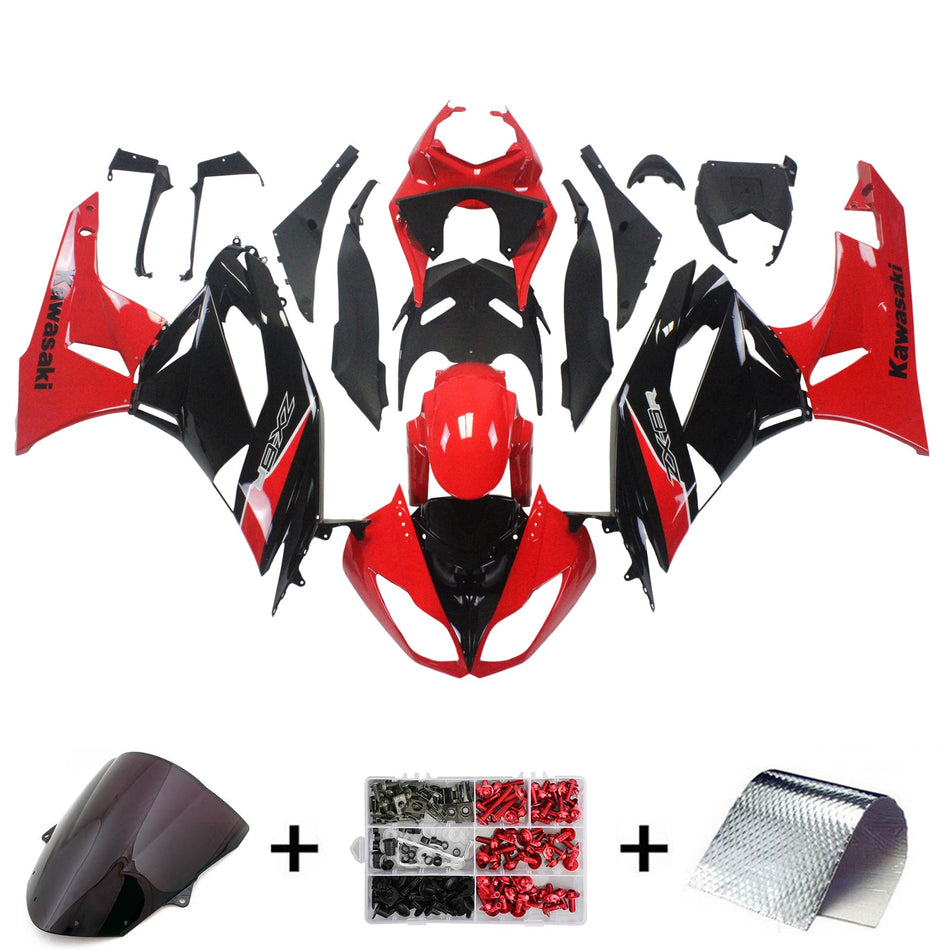 2009-2012 カワサキ ZX6R 636 Amotopart インジェクションフェアリングキット ボディワーク プラスチック ABS #112