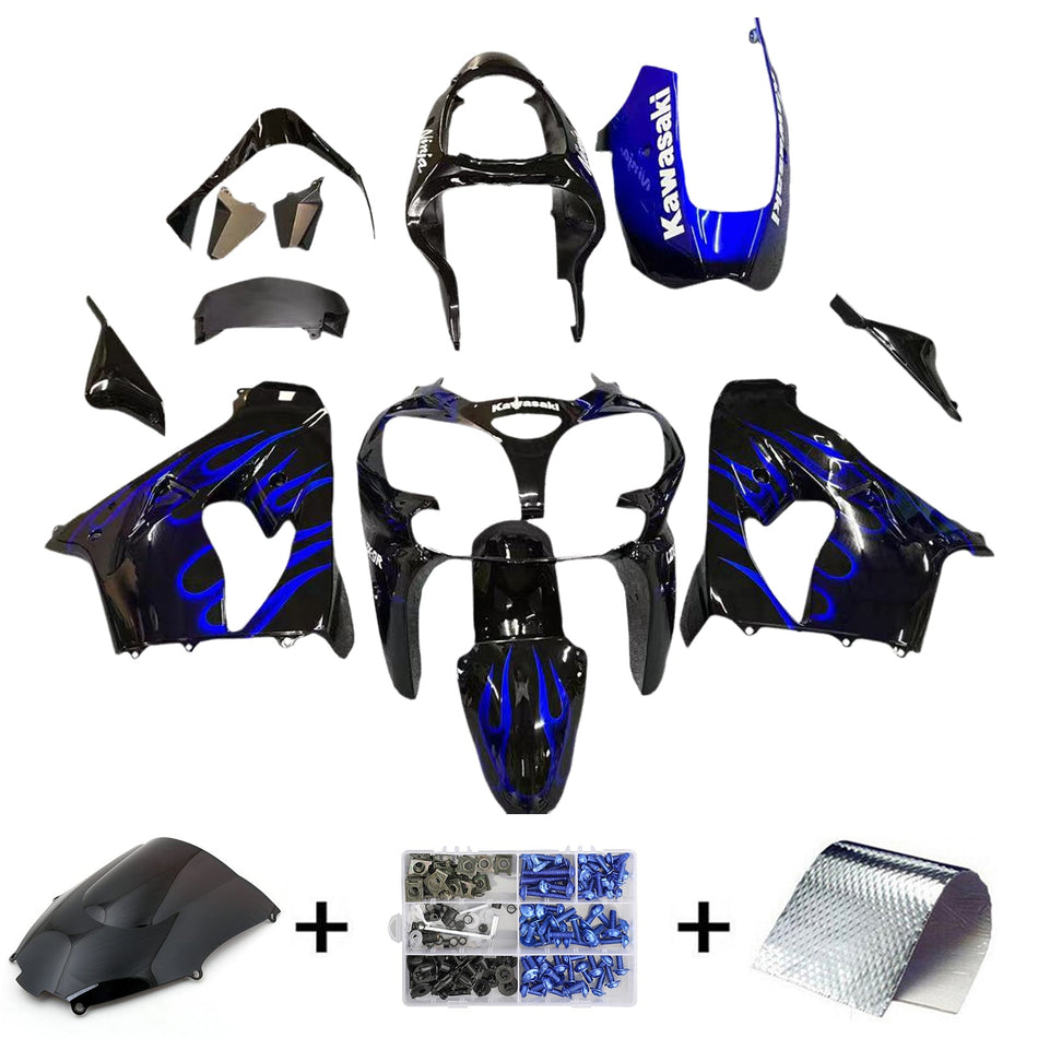 2000-2001 カワサキ ZX9R Amotopart インジェクションフェアリングキット ボディワーク プラスチック ABS #106