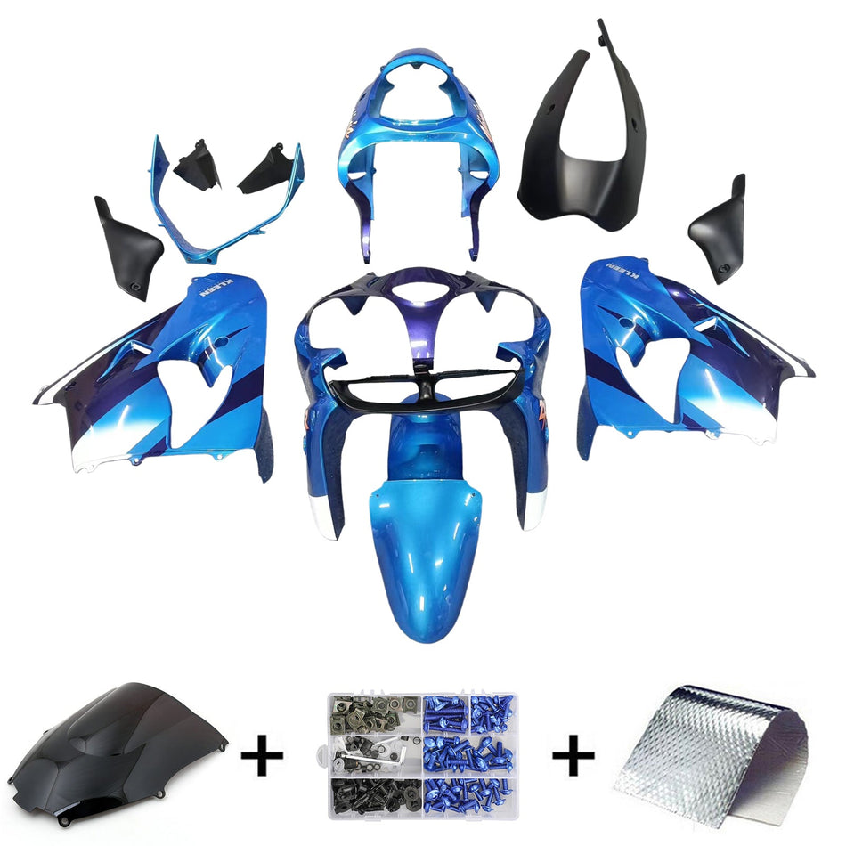 2000-2001 カワサキ ZX9R Amotopart インジェクションフェアリングキット ボディワーク プラスチック ABS #107