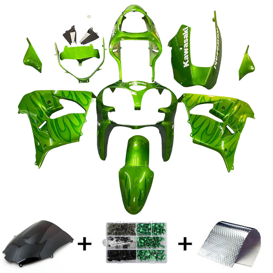 2000-2001 カワサキ ZX9R Amotopart インジェクションフェアリングキット ボディワーク プラスチック ABS #109