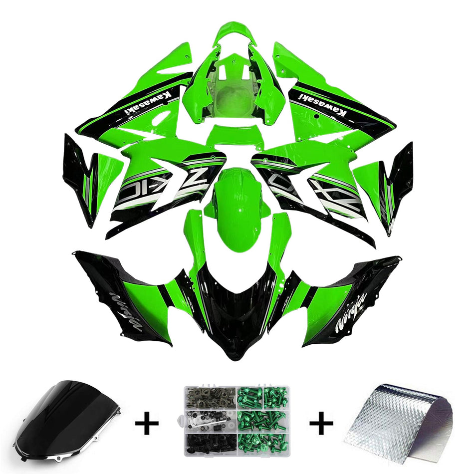 2004-2005 カワサキ ZX10R Amotopart インジェクションフェアリングキット ボディワーク プラスチック ABS #119