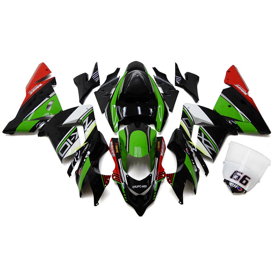 2004-2005 カワサキ ZX10R Amotopart インジェクションフェアリングキット ボディワーク プラスチック ABS #120