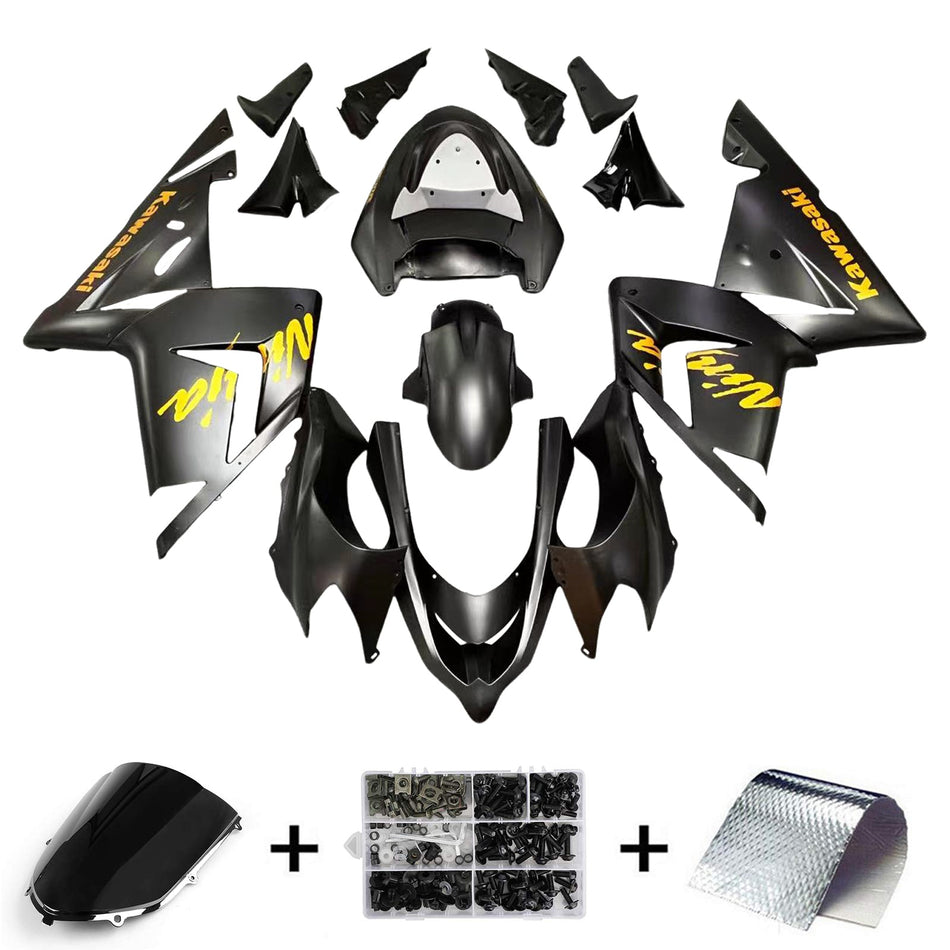 2004-2005 カワサキ ZX10R Amotopart インジェクションフェアリングキット ボディワーク プラスチック ABS #123