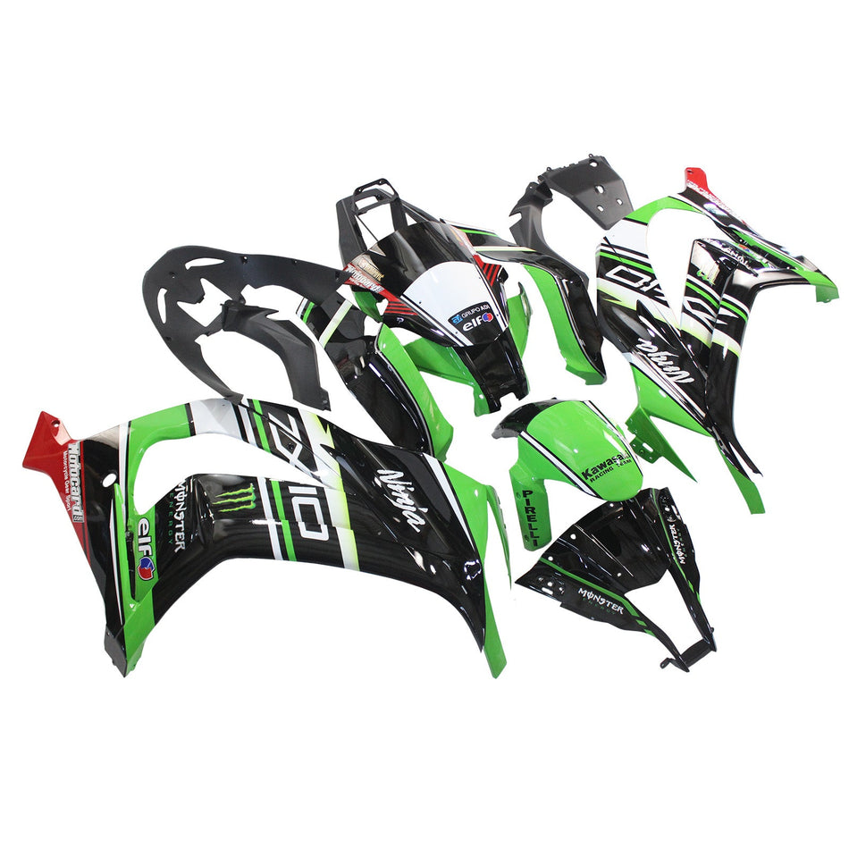 2011-2015 カワサキ ZX10R Amotopart インジェクションフェアリングキット ボディワーク プラスチック ABS #113