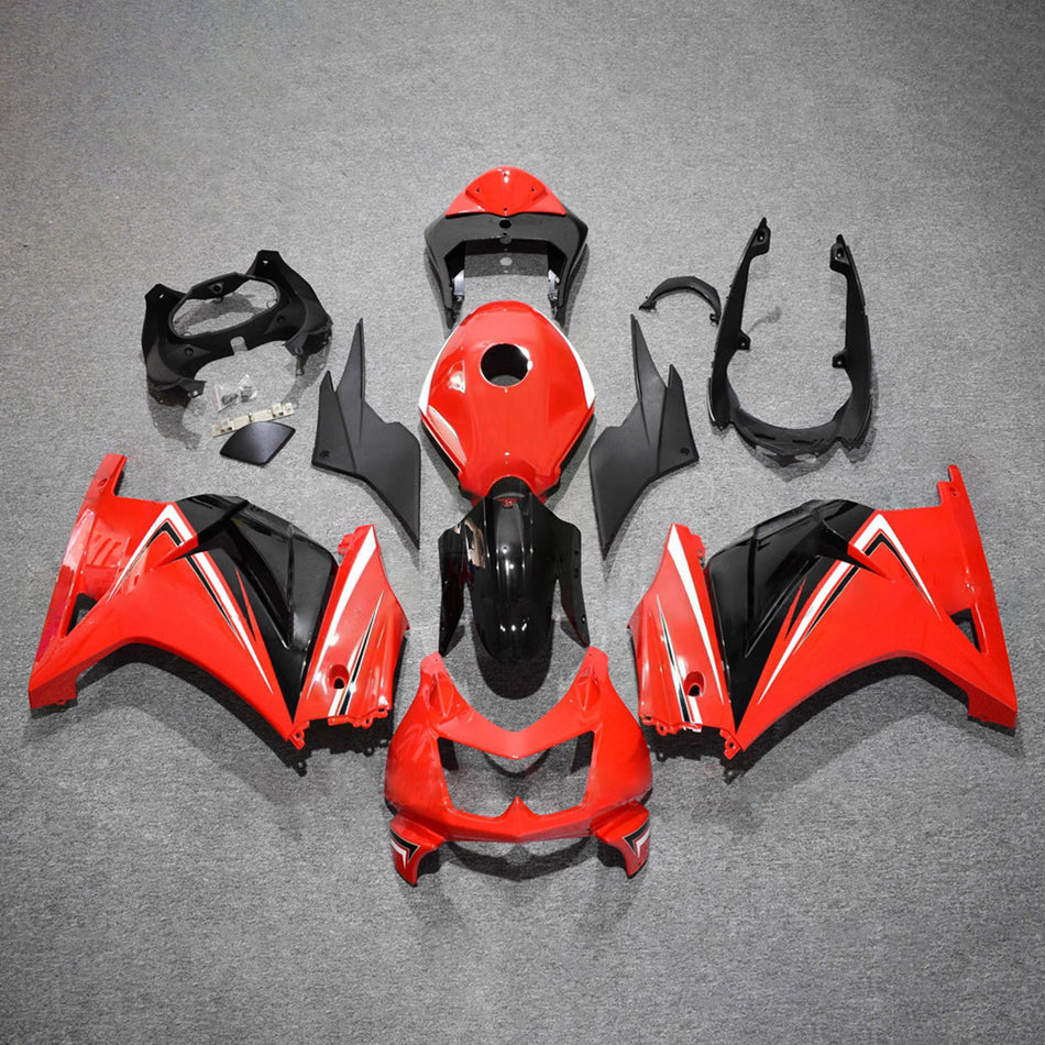 インジェクションフェアリングキット ボディワーク プラスチック ABS カワサキ EX250 Ninja250R 2008-2012 に適合