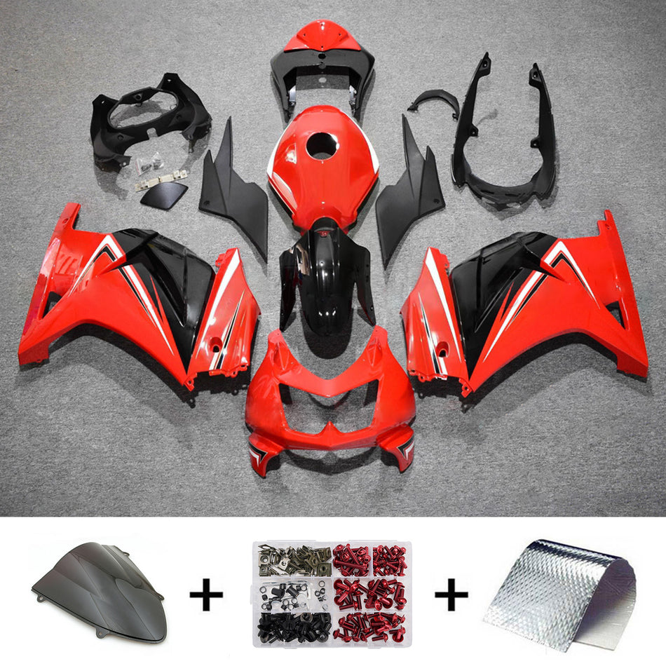 インジェクションフェアリングキット ボディワーク プラスチック ABS カワサキ EX250 Ninja250R 2008-2012 に適合