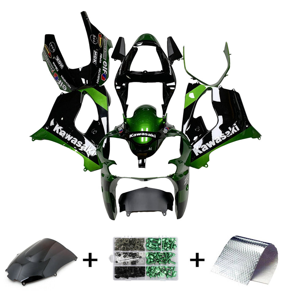 2002-2003 カワサキ ZX9R Amotopart インジェクションフェアリングキット ボディワーク プラスチック ABS #117