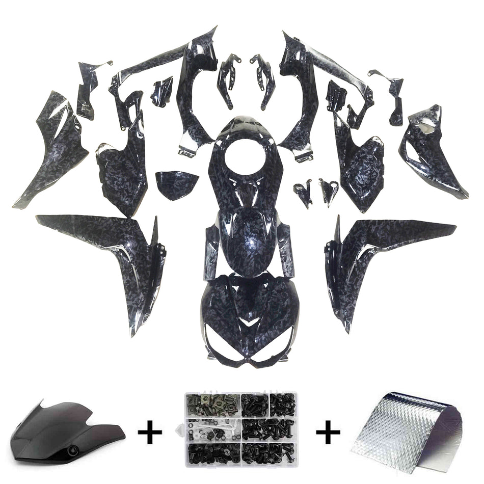 2014-2017 カワサキ Z1000 カーボン調 インジェクションフェアリングキット ボディワーク プラスチック ABS