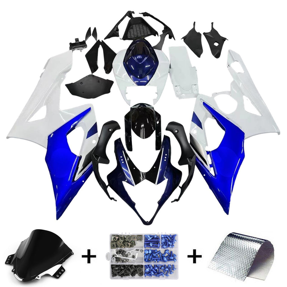 2005-2006 GSXR1000 ブルー ボディワーク フェアリング ABS 射出成形プラスチック セット ジェネリック