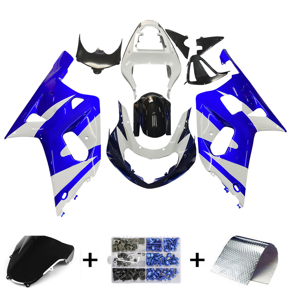2001-2003 スズキ GSXR 600 Amotopart フェアリング ブルー &amp; ホワイト GSXR レーシング