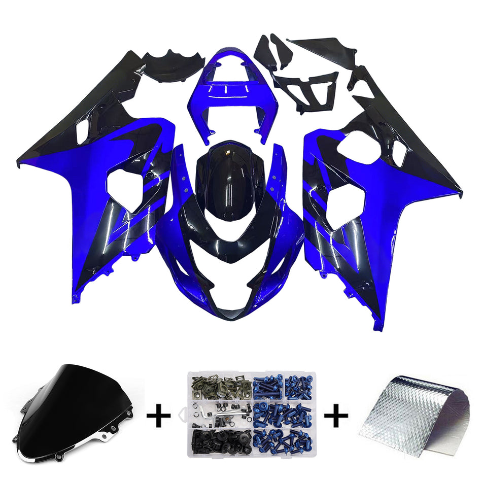 2004-2005 スズキ GSXR 600 750 ブルー ブラック GSXR レーシング フェアリング ジェネリック