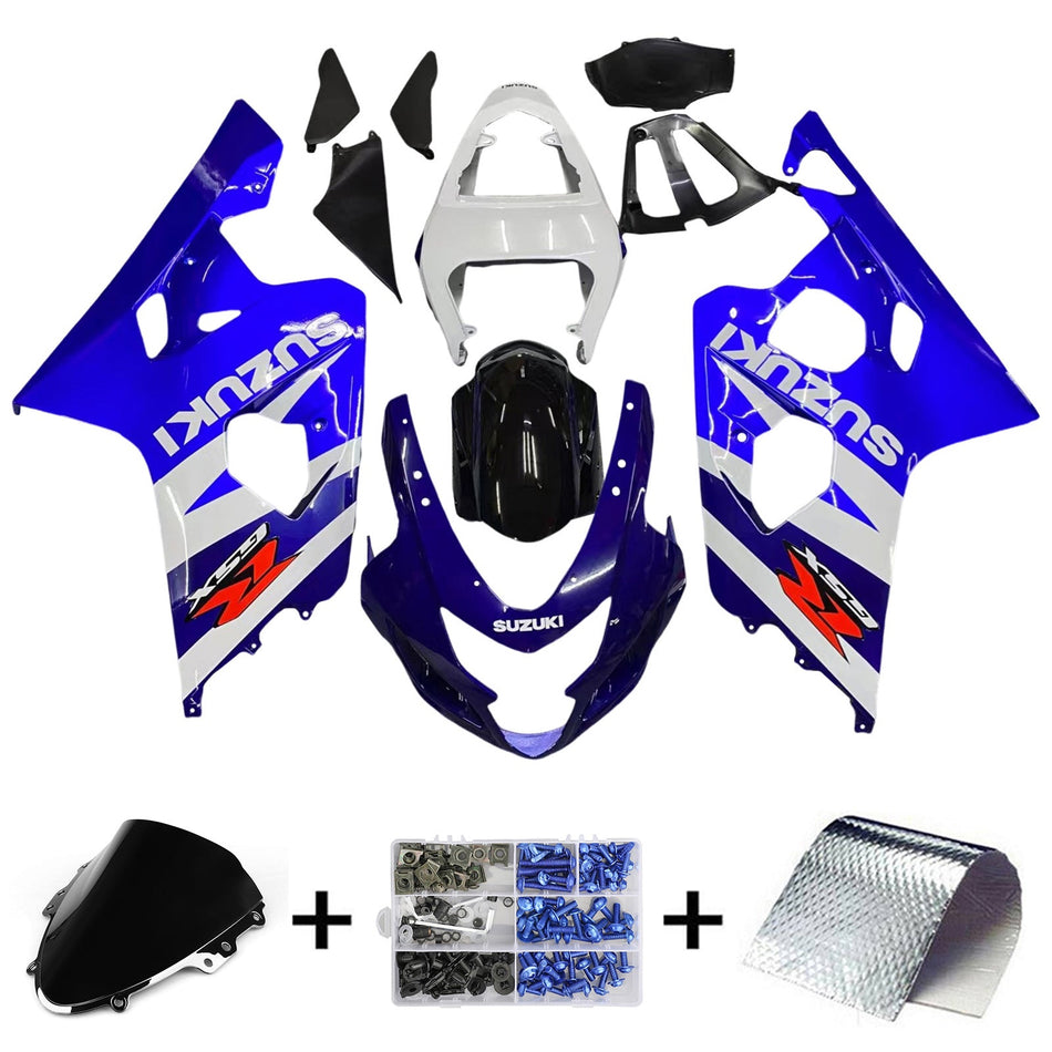 2004-2005 スズキ GSXR 600/750 K4 インジェクションフェアリングキット ボディワーク プラスチック ABS #107 Amotopart