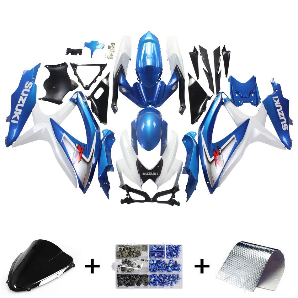 2008-2010 スズキ GSXR 600/750 K8 Amotopart インジェクションフェアリングキット ボディワーク プラスチック ABS #139