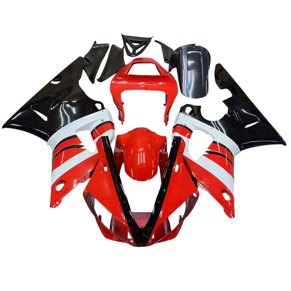 2000-2001 ヤマハ YZF-R1 レッド ホワイト ブラック YZF レーシング フェアリング ジェネリック