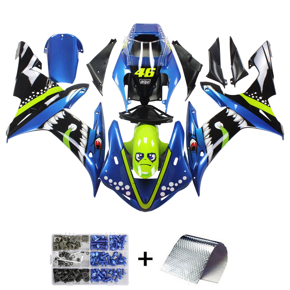 2002-2003 ヤマハ YZF 1000 R1 Amotopart インジェクションフェアリングキット ボディワーク プラスチック ABS #115