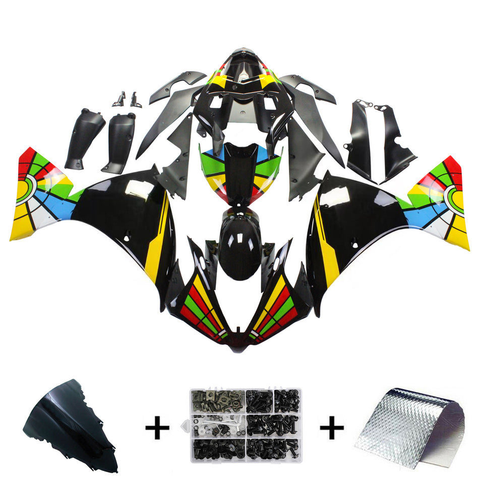 2012-2014 ヤマハ YZF 1000 R1 Amotopart インジェクションフェアリングキット ボディワーク プラスチック ABS #115
