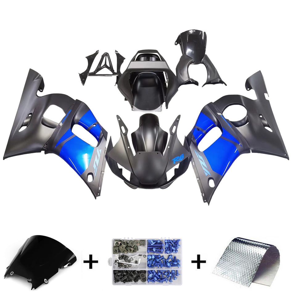 1998-2002 ヤマハ YZF 600 R6 インジェクションフェアリングキット ボディワーク プラスチック ABS #28