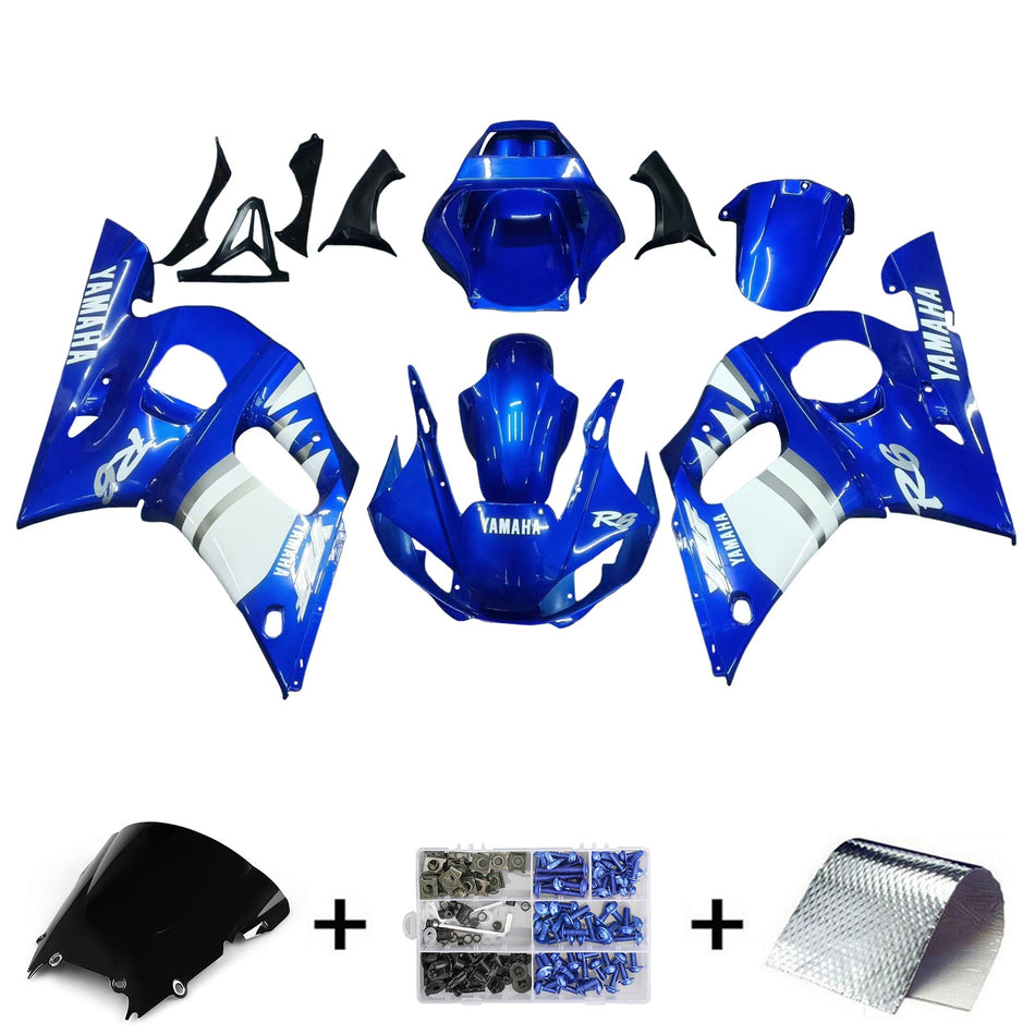 1998-2002 ヤマハ YZF 600 R6 インジェクションフェアリングキット ボディワーク プラスチック ABS #107