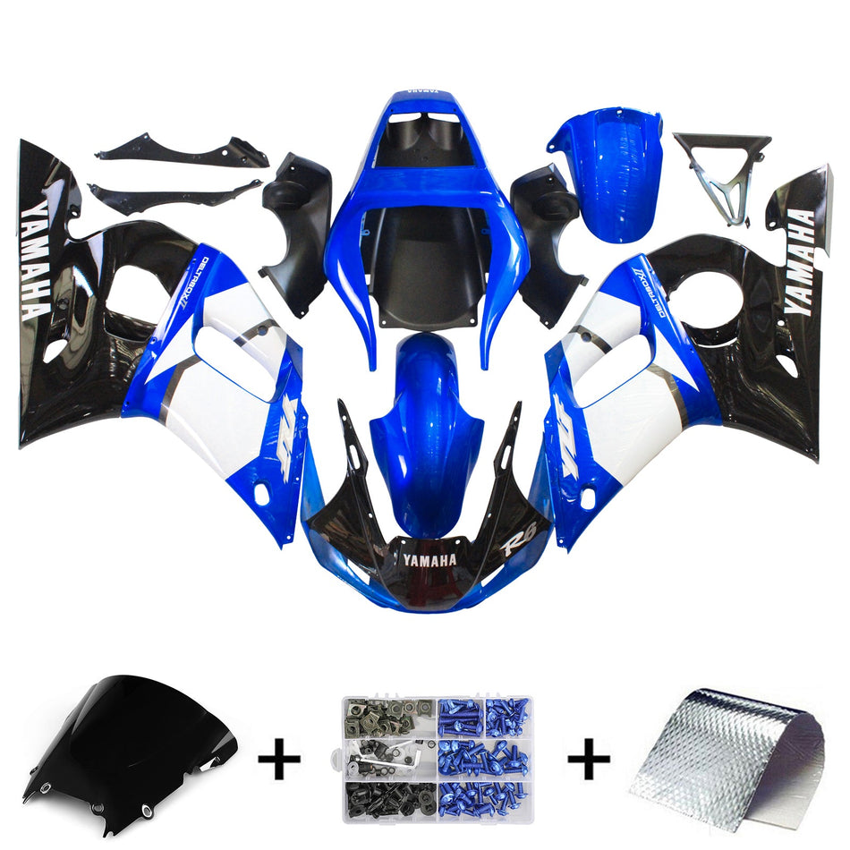 1998-2002 ヤマハ YZF 600 R6 インジェクションフェアリングキット ボディワーク プラスチック ABS #126