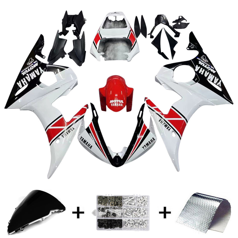 2003-2004 ヤマハ YZF 600 R6 2006-2009 R6S Amotopart インジェクションフェアリングキット ボディワーク プラスチック ABS #104