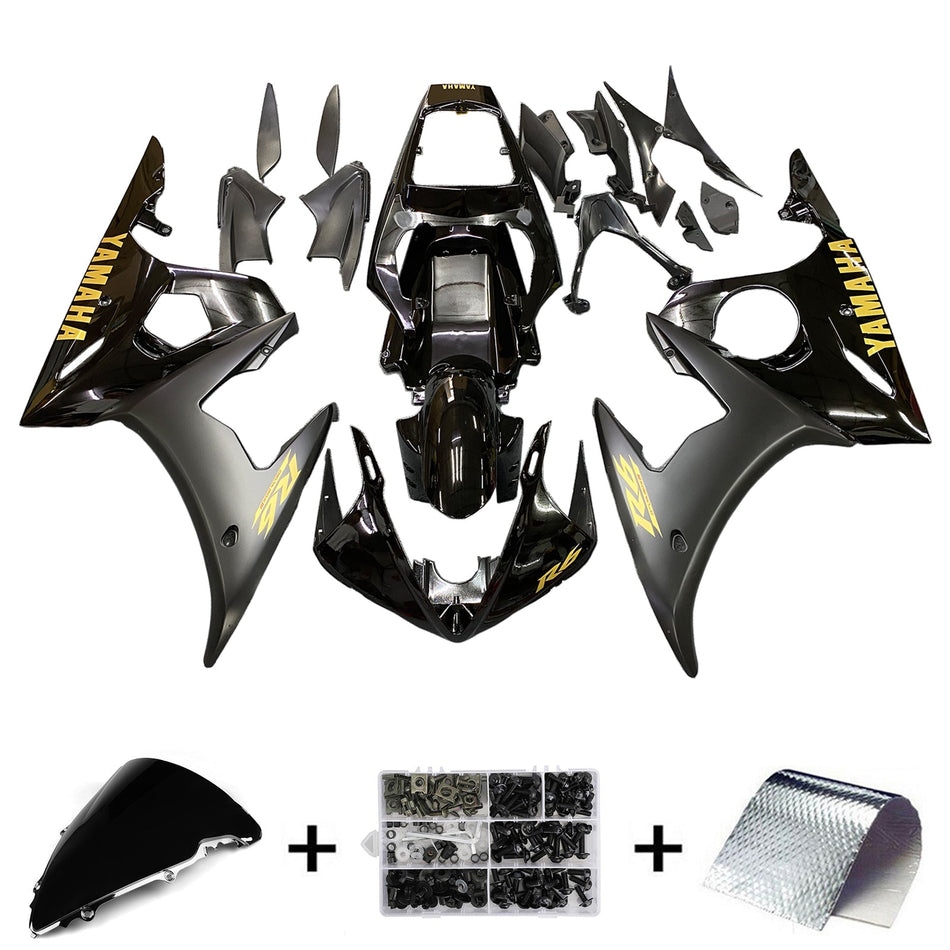 2003-2004 ヤマハ YZF 600 R6 2006-2009 R6S Amotopart インジェクションフェアリングキット ボディワーク プラスチック ABS #111