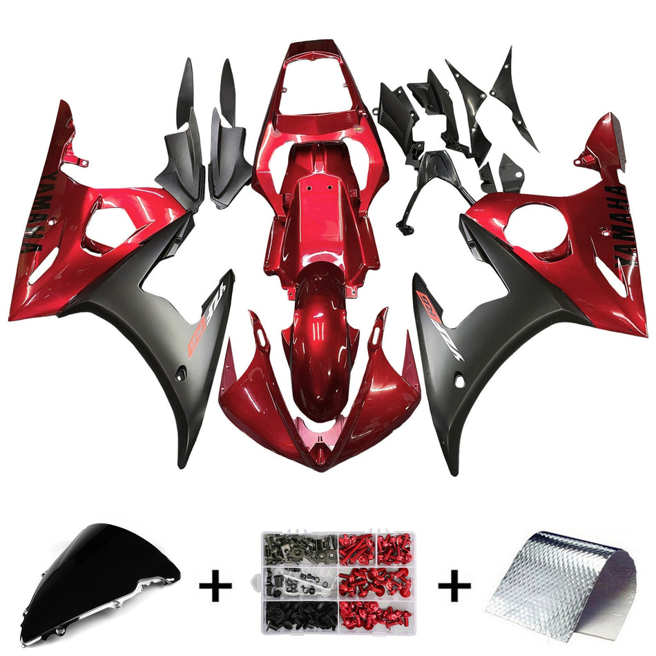 2003-2004 ヤマハ YZF 600 R6 2006-2009 R6S Amotopart インジェクションフェアリングキット ボディワーク プラスチック ABS #127