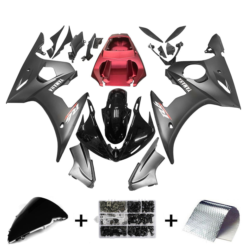 2003-2004 ヤマハ YZF 600 R6 2006-2009 R6S Amotopart インジェクションフェアリングキット ボディワーク プラスチック ABS #129