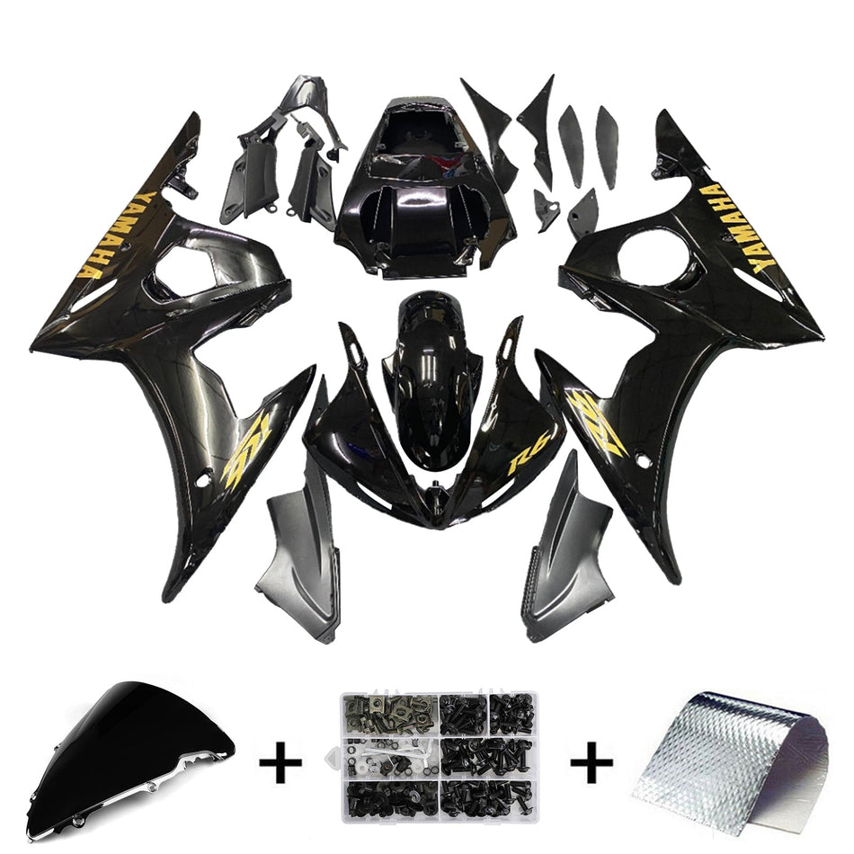 2003-2004 ヤマハ YZF 600 R6 2006-2009 R6S Amotopart インジェクションフェアリングキット ボディワーク プラスチック ABS #140