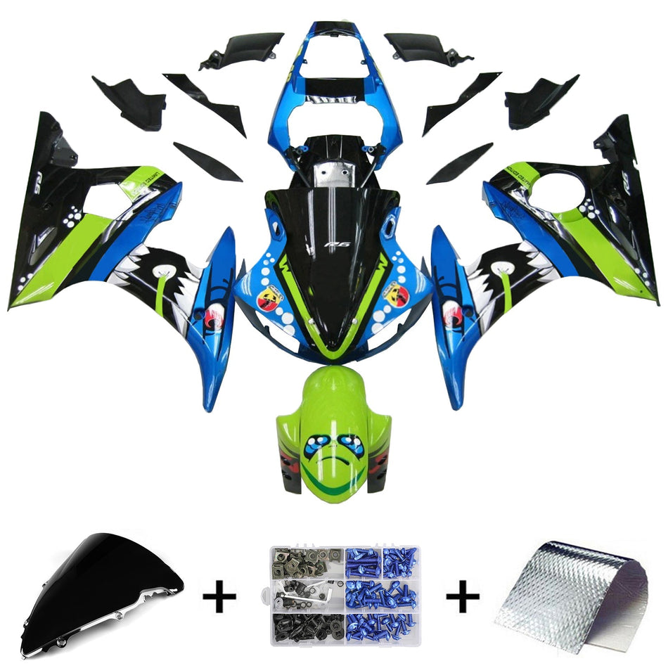 2003-2004 ヤマハ YZF 600 R6 2006-2009 R6S インジェクションフェアリングキット ボディワーク プラスチック ABS #145