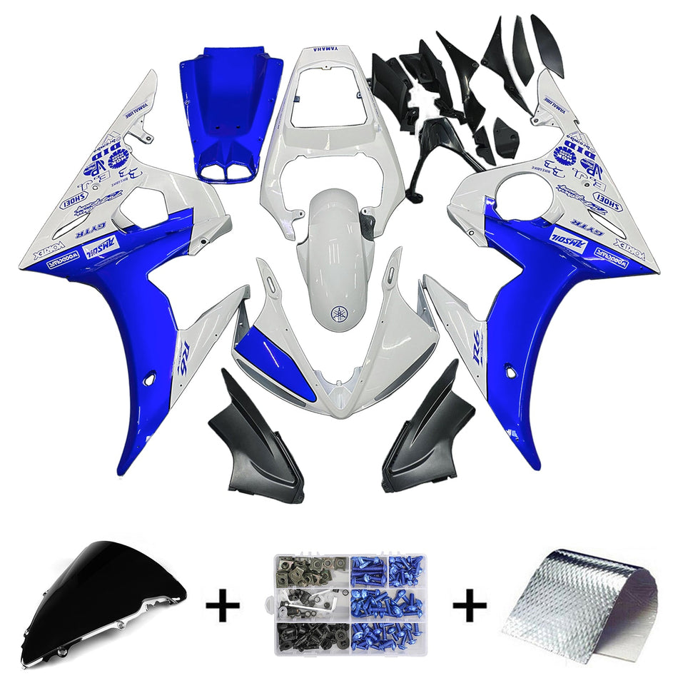 2003-2004 ヤマハ YZF 600 R6 / 2006-2009 R6S インジェクションフェアリングキット ボディワーク プラスチック ABS #151