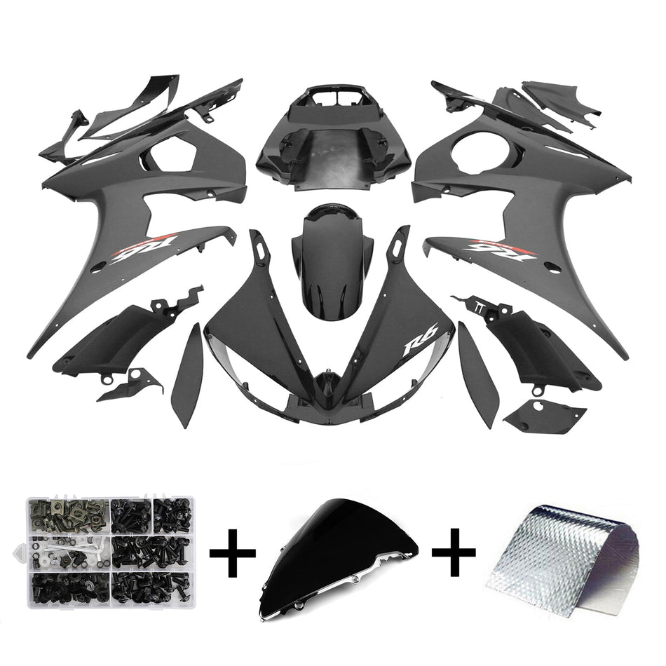 2005 ヤマハ YZF 600 R6 インジェクションフェアリングキット ボディワーク プラスチック ABS #122