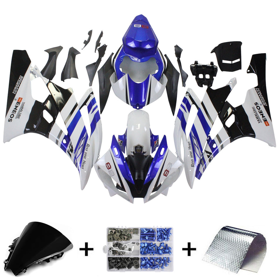 2006-2007 ヤマハ YZF 600 R6 インジェクションフェアリングキット ボディワーク プラスチック ABS #151